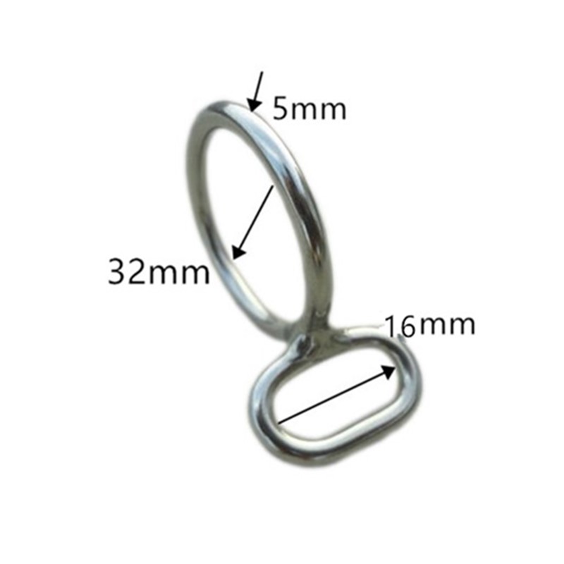  Stainless Steel Ring With Oval Eye Halter Buckle 