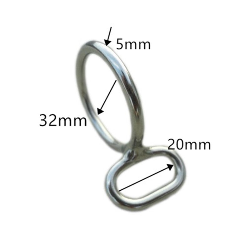  Stainless Steel Ring With Oval Eye Halter Buckle 