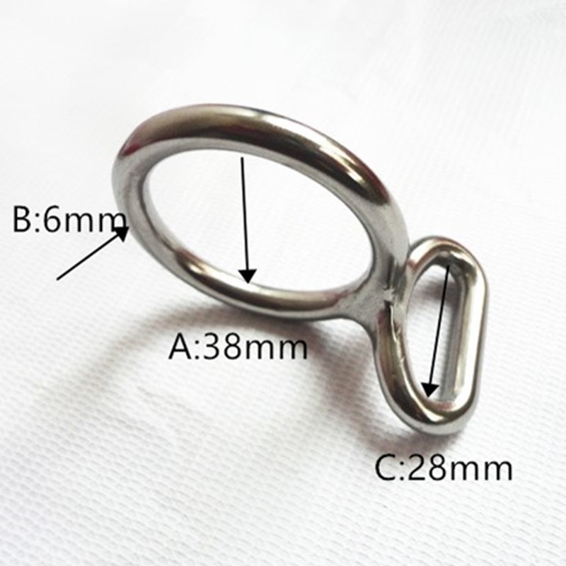  Stainless Steel Ring With Oval Eye Halter Buckle 