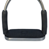 11.5cm Stainless Steel Safety Stirrups With Black Rubber Horse Flexible Stirrup 