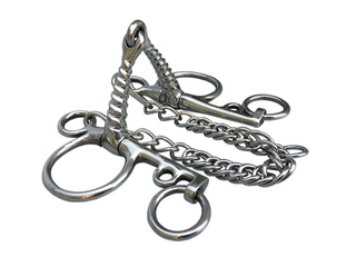  Stainless Steel Pelham Bit Corkscrew Jointed Mouth Horse Riding Equipment 