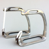 Stainless Steel Peacock Stirrup With Rubber Ring And Leather Horse Equipment